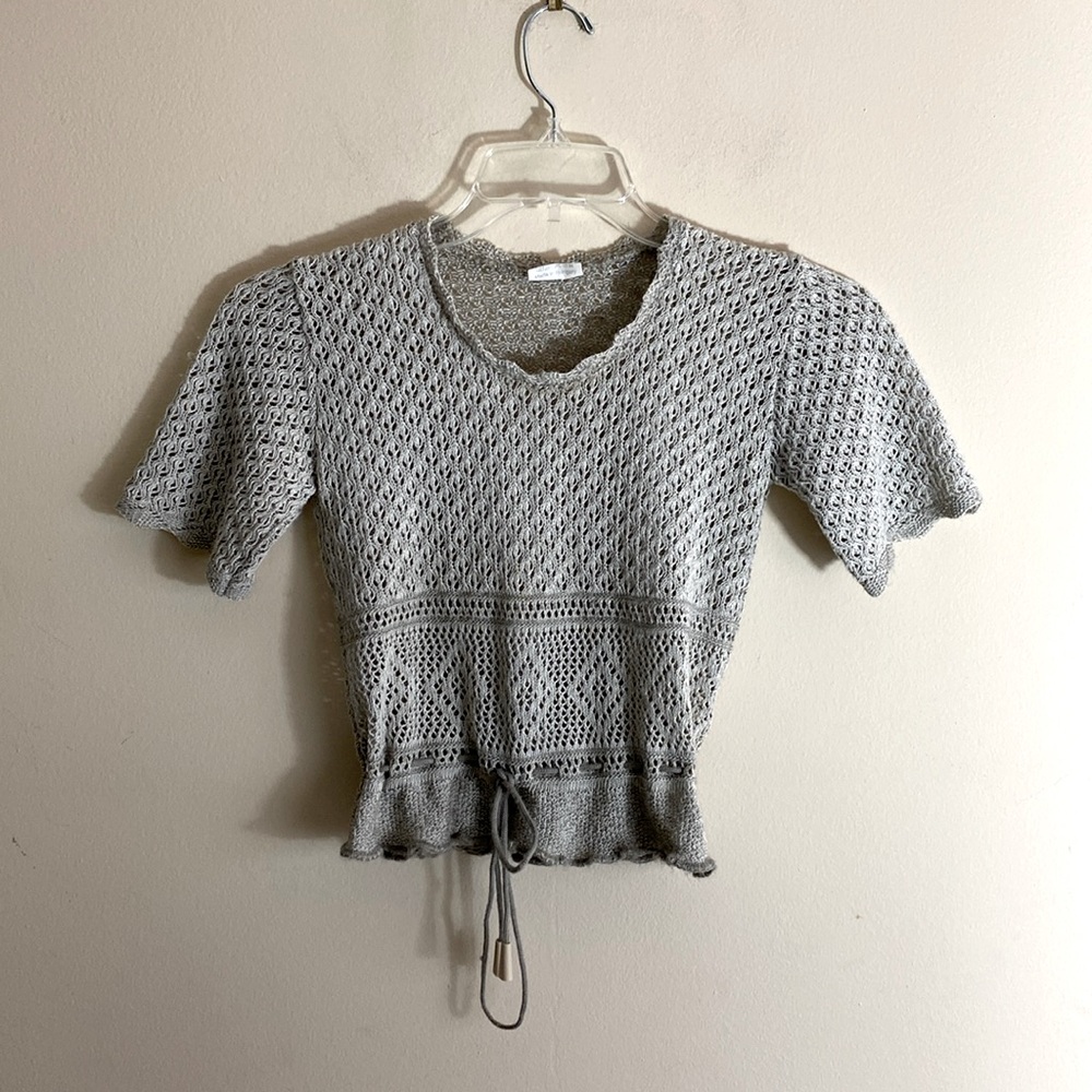 Vintage Bella Donna Knitted Light Gray Sweater